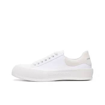 Alexander McQueen Deck Skate Plimsoll Lace Up White Women's