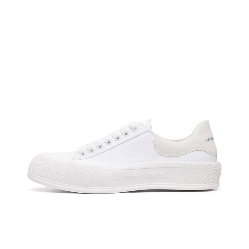 Alexander McQueen Deck Skate Plimsoll Lace Up White Women's-0