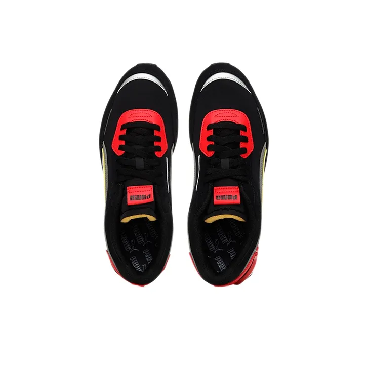 PUMA Future Rider Breathable Low Top Casual Shoes Unisex Black White Red-2
