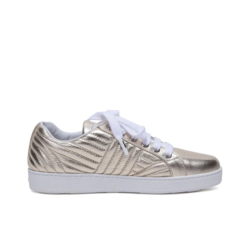 PRADA Low Top Stylish Skateboarding Shoes Women's Pyrite Yellow-1