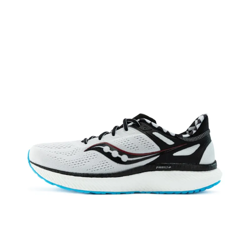Saucony Hurricane Cushioning Anti-Slip And Wear-Resistant Support Low-Top Running Shoes Men's White Black-0