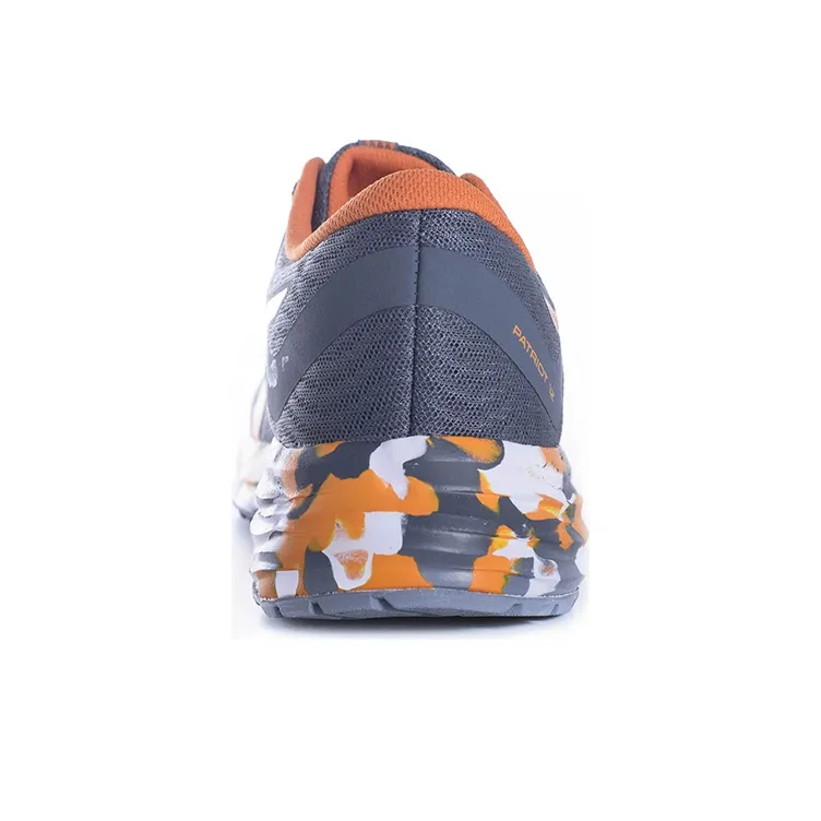 Asics Patriot 12 Noosa Durable Breathable Low-Top Running Shoes Men's Gray Orange-3