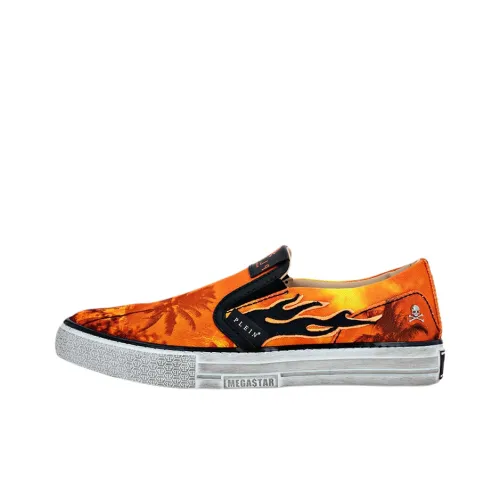 PHILIPP PLEIN Flame Print Slip-on Sneakers