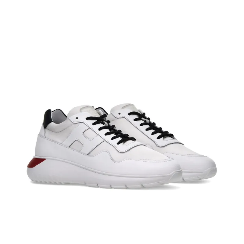 HOGAN Interactive³ Cushioning, Slip Resistant, And Abrasion Resistant Low Top Casual Shoes Men's Gray White-1