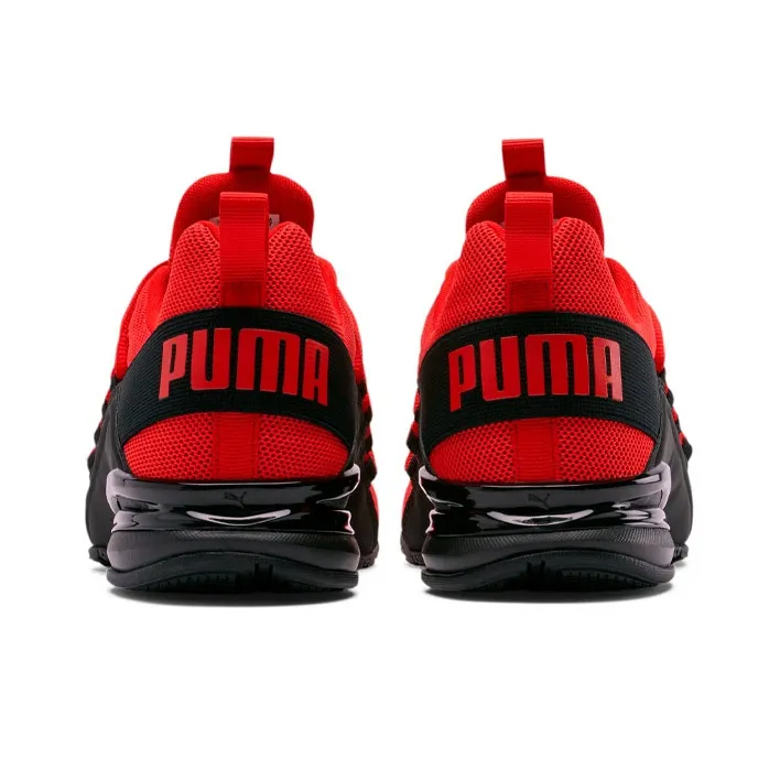 PUMA Axelion Wear-Resistant Cushioning Breathable Low-Top Running Shoes Men's Red Black-3