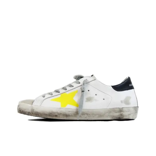 Golden Goose Super-Star Skateboard Shoes Men Low-Top White/Black/Yellow