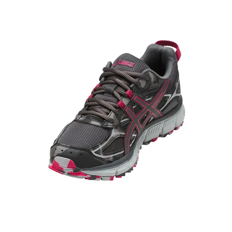 Asics Gel-Scram 3 Durable Breathable Low-Top Running Shoes Women's Graphite Gray Pink-3