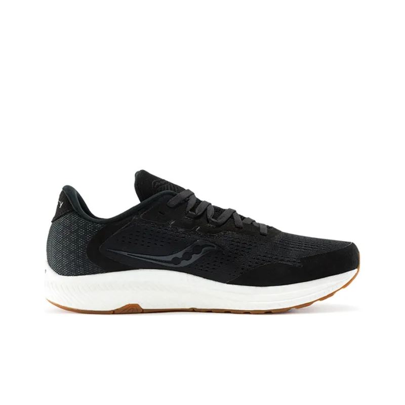 Saucony Freedom 4 Cushioning Anti-Slip And Wear-Resistant Low-Top Casual Running Shoes Men's Black White-1