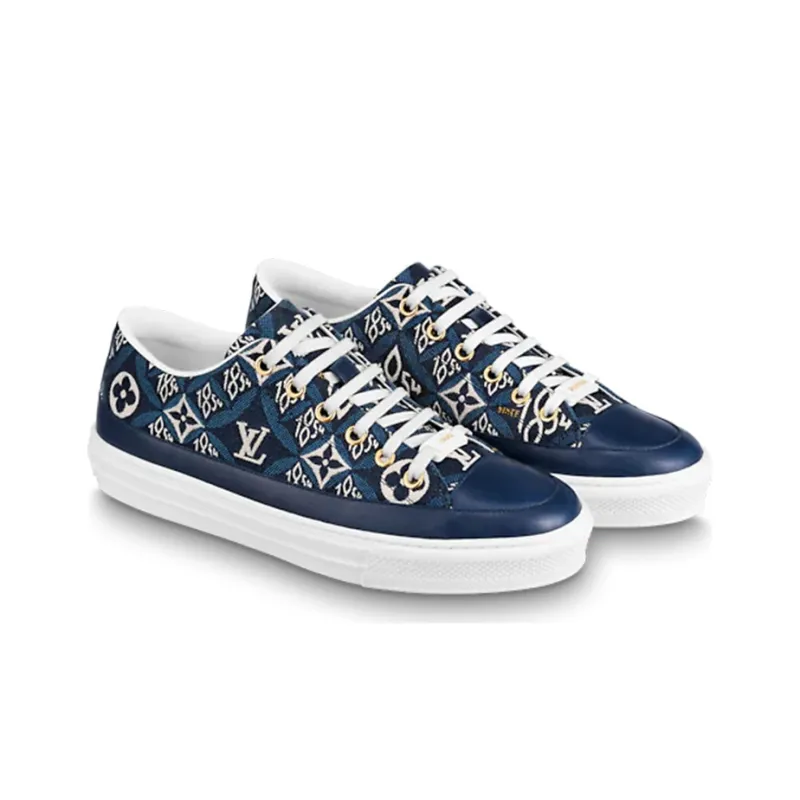 LOUIS VUITTON Stellar Sneakers 'Blue Monogram' Women's-2