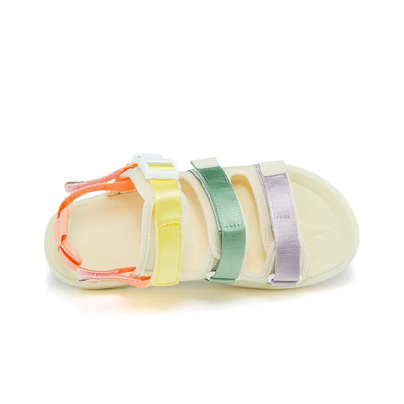 Kappa Beach Sandals Women's White Pink Yellow-3