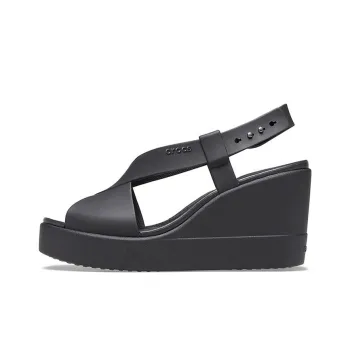 Crocs Brooklyn Cozy Non Slip Sports Black Sandals Women's