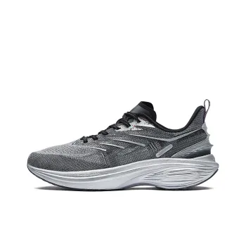 Erke Odd Bullet 1.0 Quicksilver Meteorite Wear Resistant Slip Resistant Low Top Running Shoes Men's Deep Cool Gray