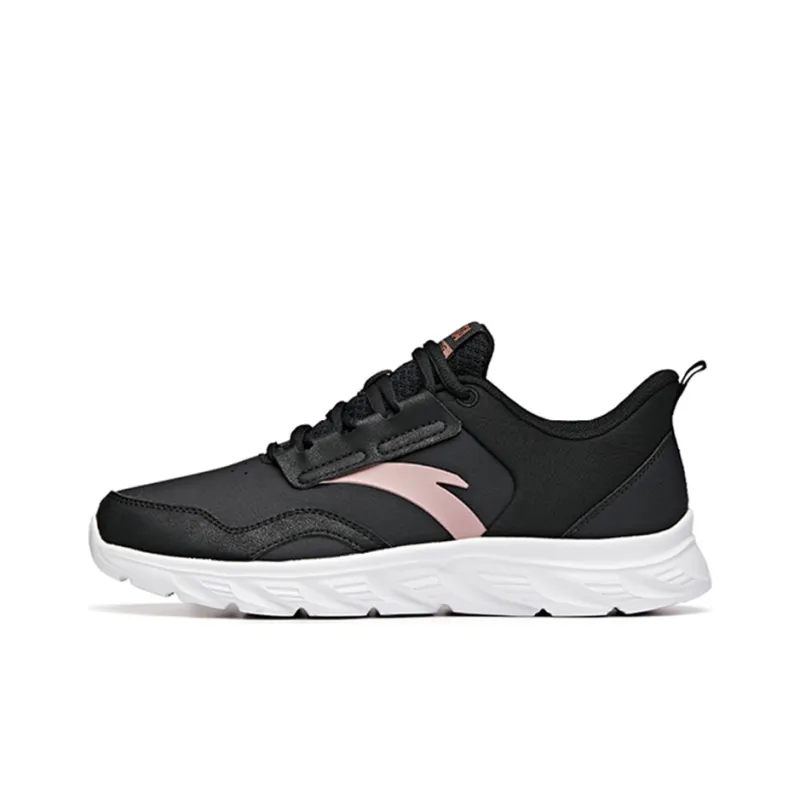 Anta Running Collection Cushioned Anti Slip Wear Resistant And Water Resistant Low Top Running Shoes Women's Black-0