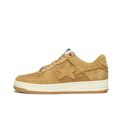 A BATHING APE STA Skateboard Shoes Men Low-Top Yellow