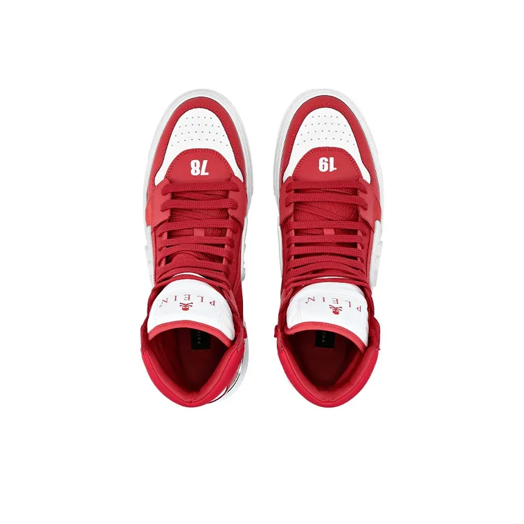 PHILIPP PLEIN Phantom High Top Skateboard Shoes Men's Red-3
