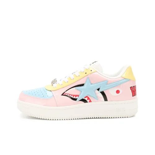 BAPE A BATHING APE Bape Sta Low KAWS Chompers Sax Pink