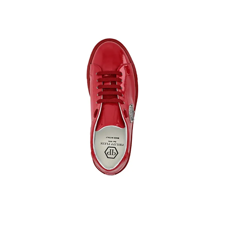 PHILIPP PLEIN Skateboard Shoes Women's Low-Top Red-3