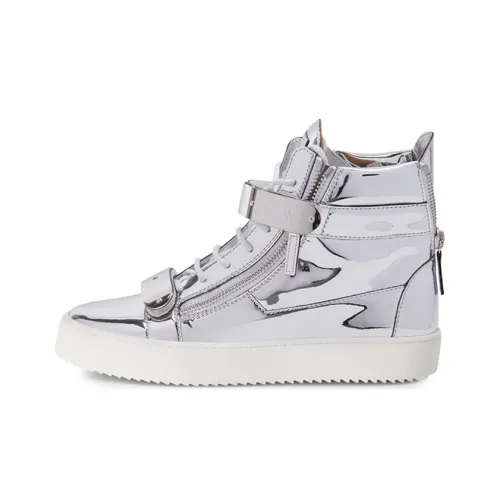 Giuseppe Zanotti Coby Skateboard Shoes Men High-Top Silver