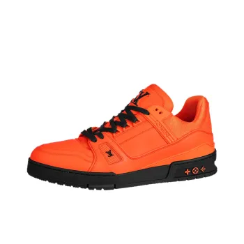 LOUIS VUITTON Trainer Low Top Casual Skateboard Shoes Men's Orange