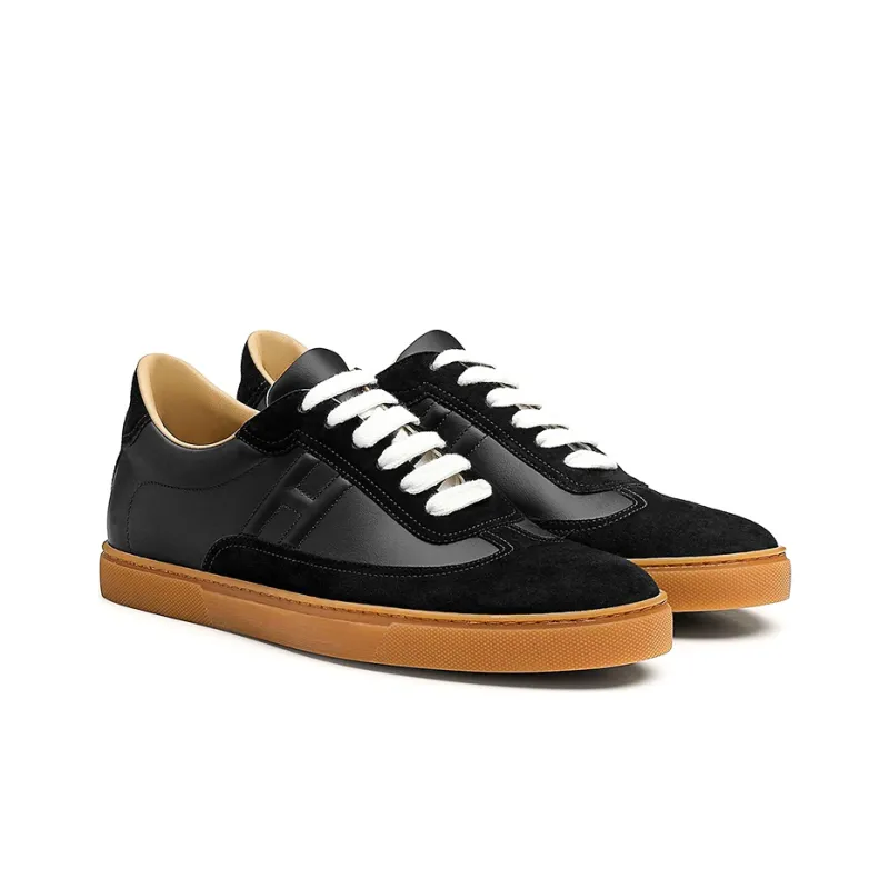 HERMES Quicker Stylish Skateboarding Shoes Men's Black-2