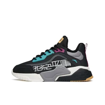 Anta Warm Lightweight Wear Resistant Slip Resistant Low Top Casual Shoes Men's Black Gray Blue