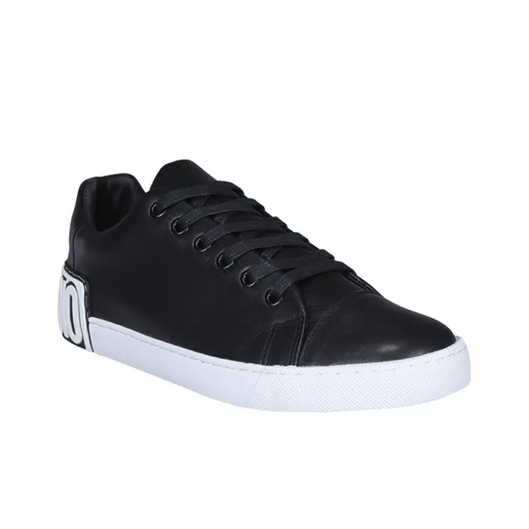 MOSCHINO Logo-embossed Leather Sneakers-2