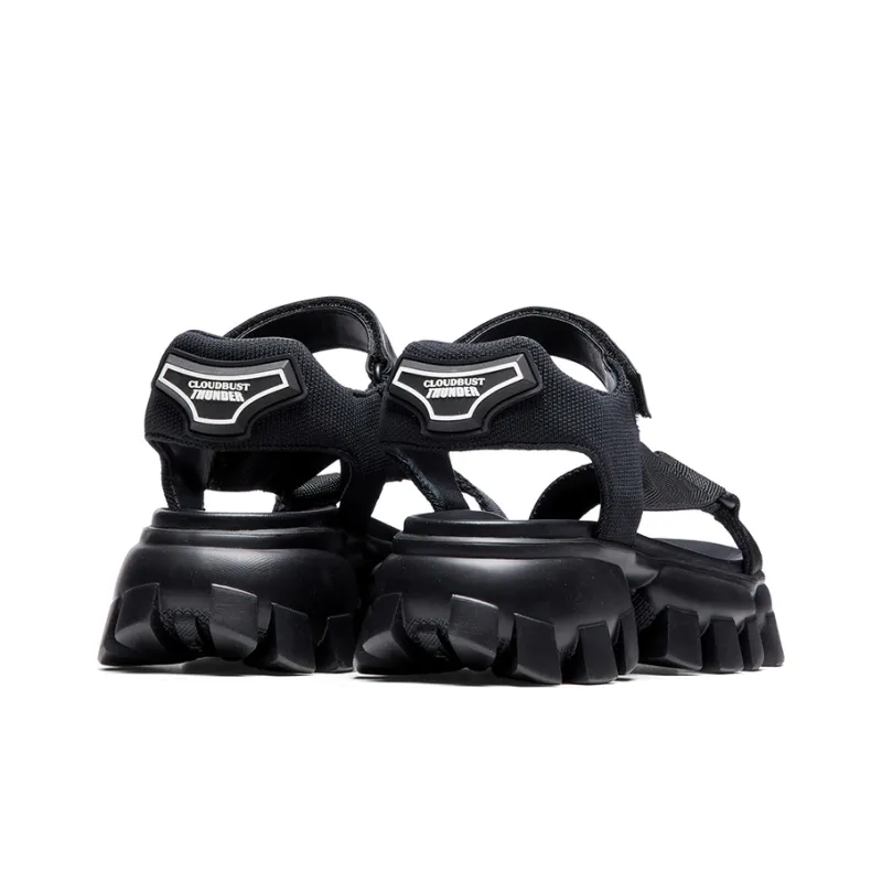 PRADA Sporty Woven Nylon Tape Sandals 'Black' Women's-4