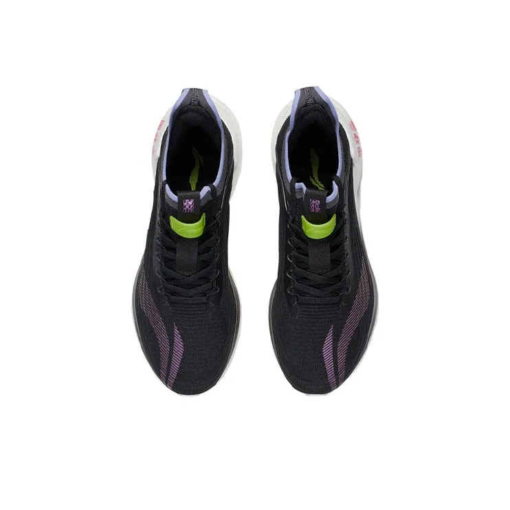LiNing Jueying Essential 䨻 Cushioned Slip-Resistant Lightweight Low-Top Running Shoes Men's Black Gray-3