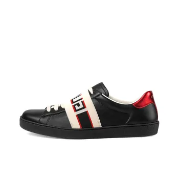 GUCCI ACE Stylish Skateboarding Shoes Men's Black