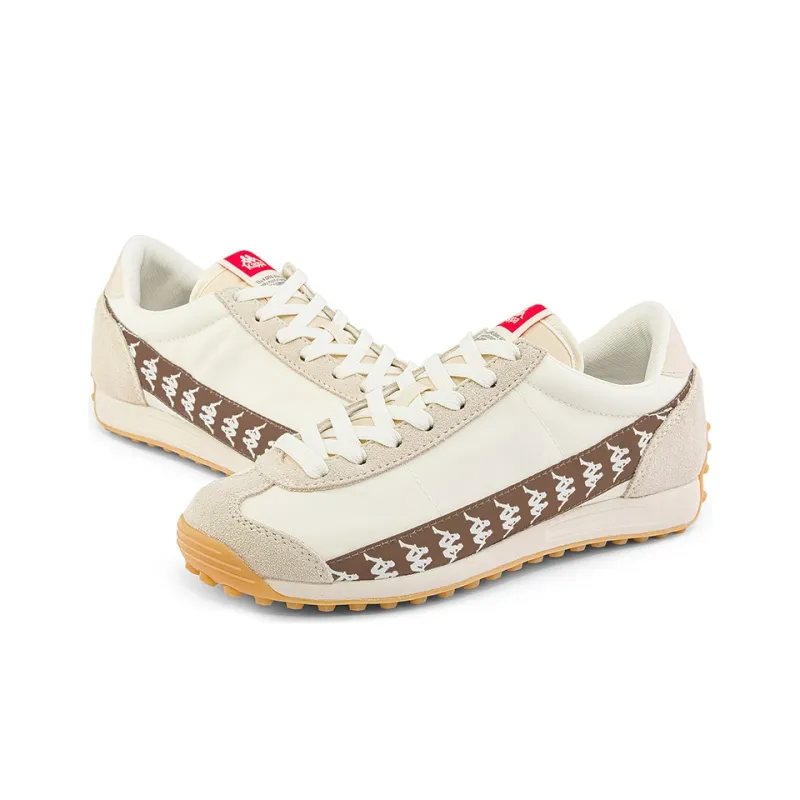 Kappa Coverage Low Top Training Running Shoes Unisex White Brown Khaki Brown-3