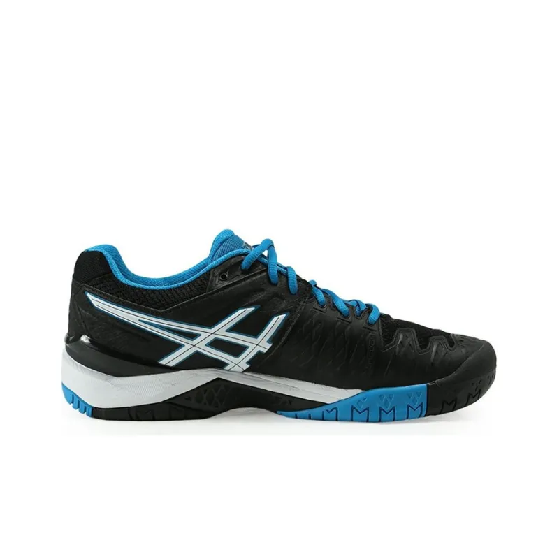 Asics Gel-Resolution 6 Low-Top Running Shoes Men's Black Blue-1
