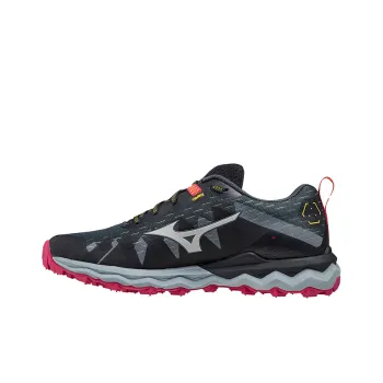 Mizuno Wave Daichi 6 Abrasion Resistant Low Top Running Shoes Women's Black Red