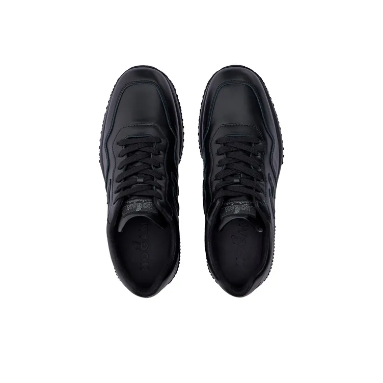 HOGAN Interactive Cushioning Anti-Slip And Wear-Resistant Low-Top Casual Shoes Men's Black-3