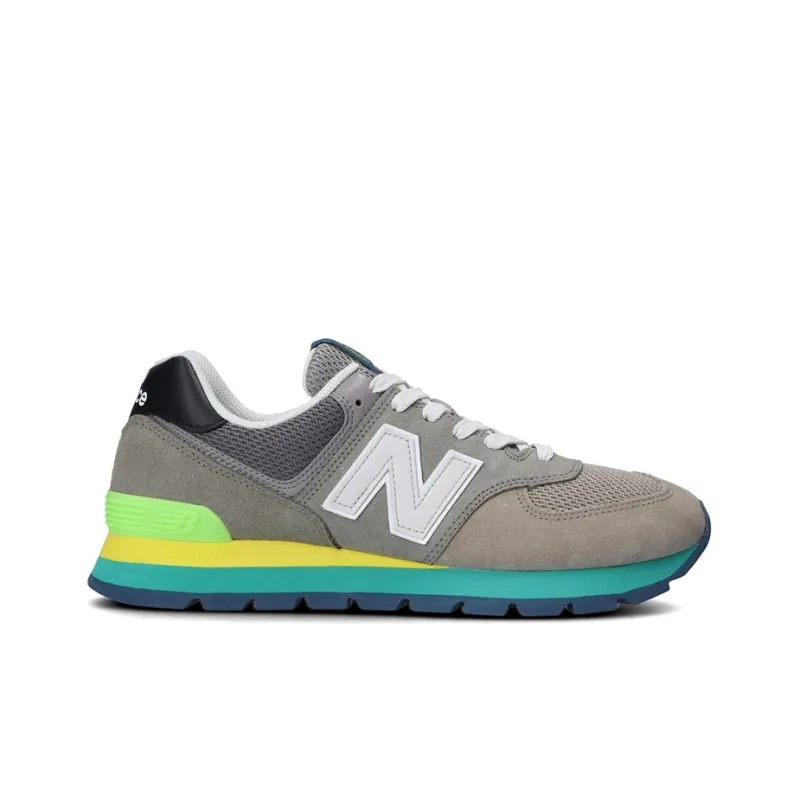 New Balance 574 Rugged Grey Yellow Emerald-1