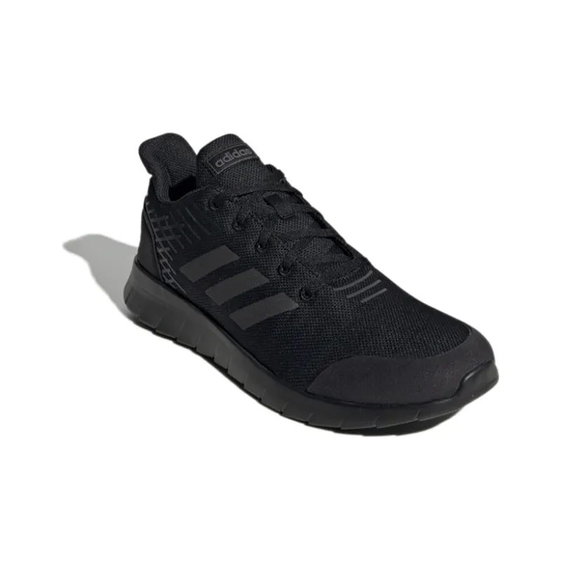 Adidas Asweerun Breathable Lightweight Slip Resistant Low Top Running Shoes Men's Carbon Black Mesh-2
