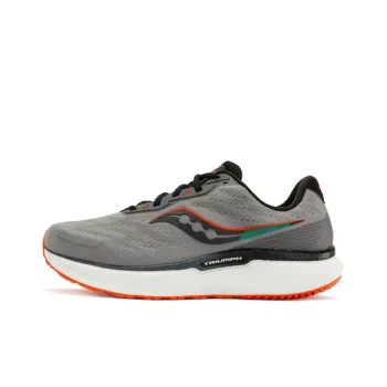 Saucony Triumph 19 Cushioning Anti-Slip And Wear-Resistant Breathable Support Low-Top Running Shoes Men's Gray Orange