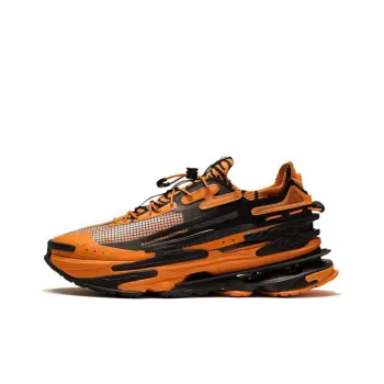 LiNing CF Tracing Hiking Cushioning, Slip Resistant, And Abrasion Resistant Low Top Casual Shoes Men's Black Orange