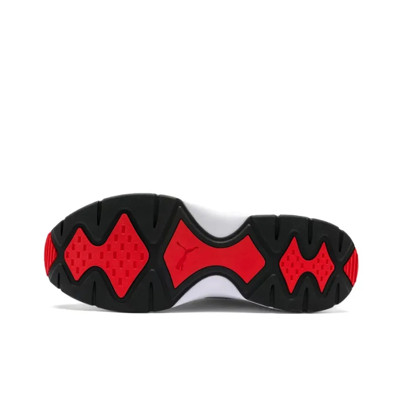 PUMA Nucleus Lux Low Top White/Grey/Red-5