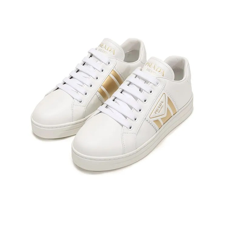 PRADA Low Top Skateboard Shoes Women's White-2