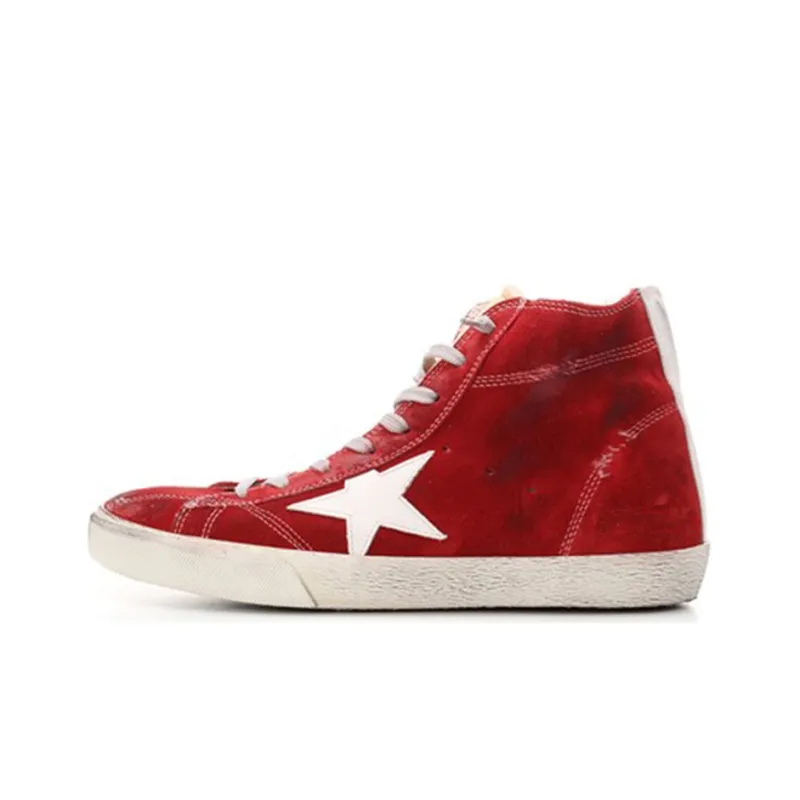 Golden Goose Francy Stylish Skateboarding Shoes Men's Red Old-fashioned-0