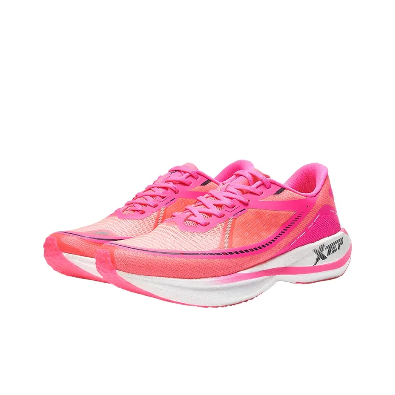 XTEP 260 1.0 Cushioned Anti Slip Wear Resistant Breathable Lightweight Low Top Sprint Running Shoes Men's Rose Red-2