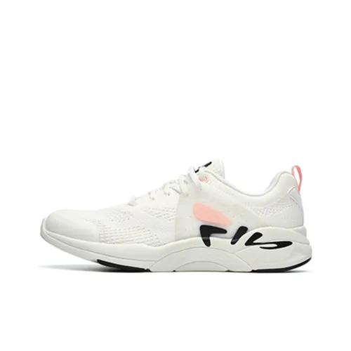FILA Cushioning Anti-Slip And Wear-Resistant Low-Top Running Shoes Women's Black White