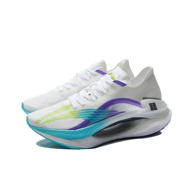 LINING DOPAMINE Running Shoes Men Low Top Standard White/Fluorescent Blue Purple-2