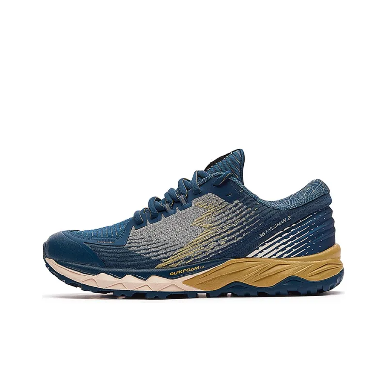 361° Abrasion-Resistant Slip-Resistant Low-Top Running Shoes Men's Ink Cyan-0