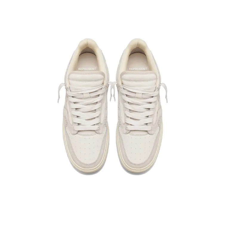 REPRESENT Reptor Lo Stylish Skateboarding Shoes Men's Ecru-3