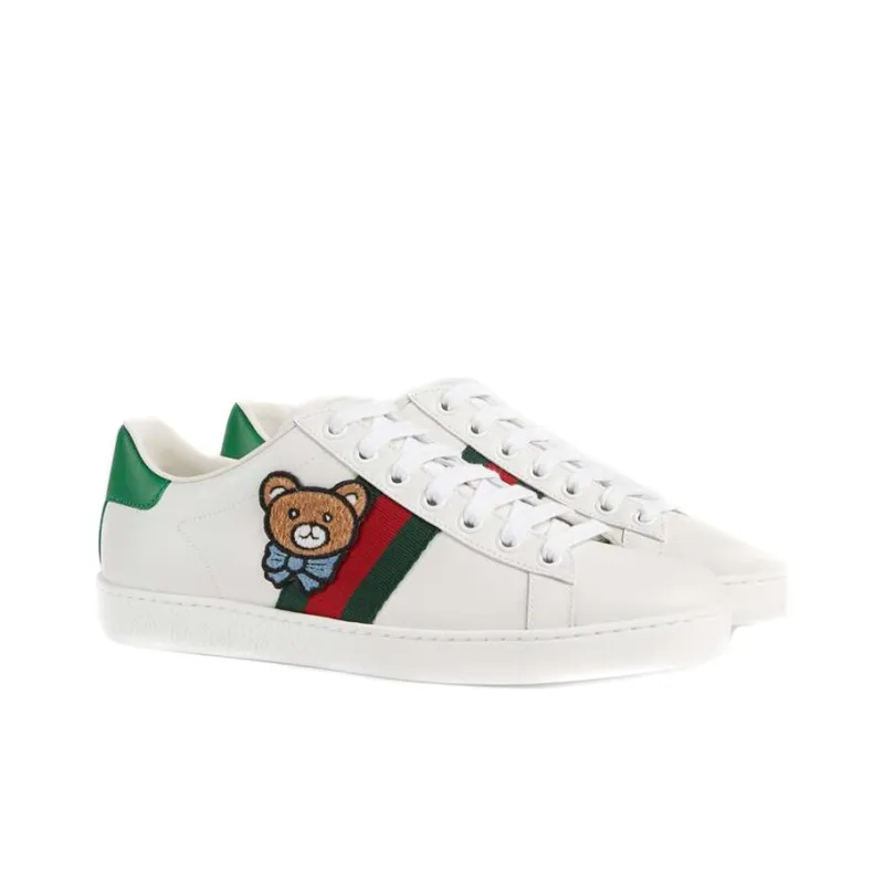 GUCCI ACE Low Top Skateboard Shoes Women's White-2