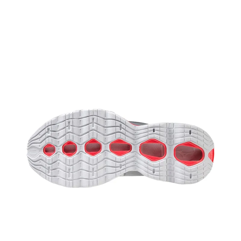 Mizuno Prophecy X Knit Cushioned Slip-Resistant Low-Top Running Shoes Women's White Red-4