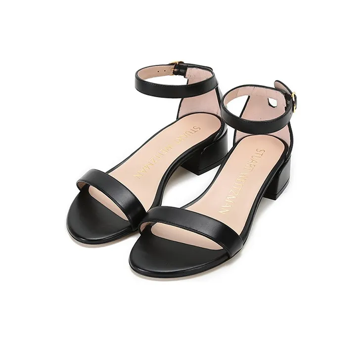Stuart Weitzman/SW One Strap Sandals Women's Black-2