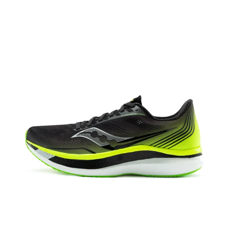 Saucony Anti Slip Wear Resistant Low Top Running Shoes Men's Black Green-0