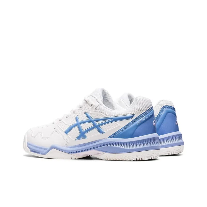 Asics Gel-Dedicate 7 Clay Anti-Slip Wear-Resistant Low-Top Tennis Shoes Women's White Blue-3